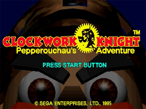 Clockwork Knight title screen for Sega Saturn